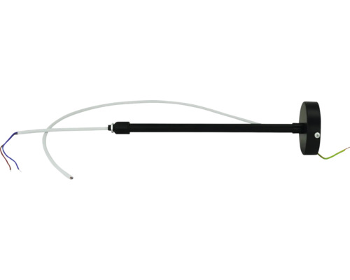 Schwarze Wandleuchte mit Kabelanschluss