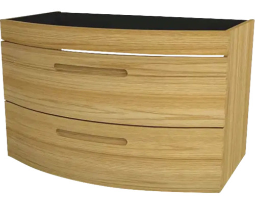 Waschbeckenunterschrank Devo Vena 2.0 80x50x38 cm ohne Waschbecken Holz-Optik Waschtischunterschrank mit zwei Schubladen