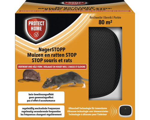 Protect Home Nagerstopp mit Ultraschall-Technologie für Innenräume bis 80 Quadratmeter