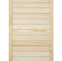 Holztür mit horizontalen Brettern und Rahmen