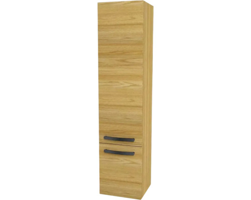 Hochschrank Devo Vena 2.0 35x150x33 cm Anschlag rechts Griff schwarz kitami Hochschrank aus Holz mit zwei Schubladen