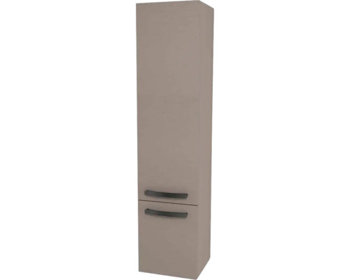 Hochschrank Devo Vena 2.0 35x150x33 cm Anschlag rechts Griff schwarz hellgrau Hochschrank mit zwei Schubladen