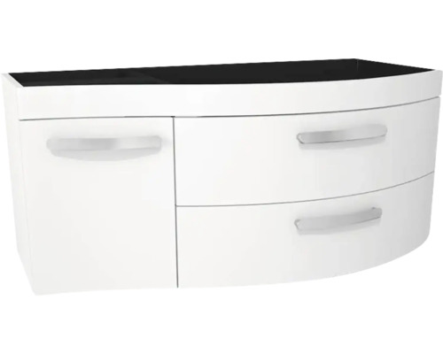 Waschbeckenunterschrank Devo Vena 2.0 110x50x42 cm ohne Waschbecken mit 2 Laden rechts weiß/silber Waschbeckenunterschrank Devo Vena 2.0 110x50x42 cm ohne Waschbecken mit 2 Laden rechts weiß/silber