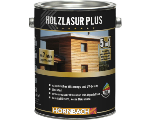 Holzlasur Plus Dose mit einer Reichweite von 7 Jahren Langzeitschutz