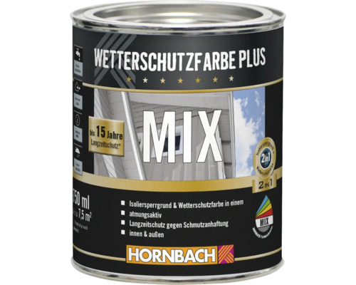 Wetterschutzfarbe Plus Dose 750 ml für Innen und Außen