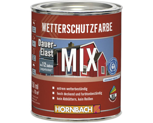 Wetterschutzfarbe im Farbeimer, geeignet für bis zu 12 Jahre Langzeitschutz von Hornbach