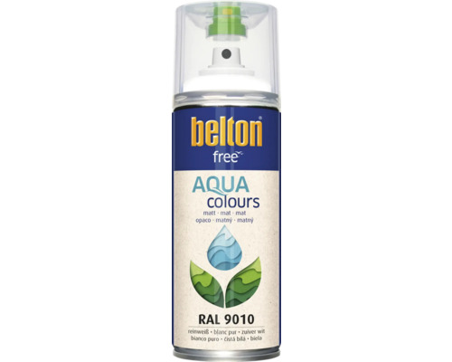 Belton Free PU Sprühlack Ral 9010 reinweiss matt 400 ml