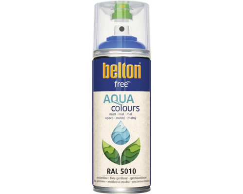 Belton Free PU Sprühlack Ral 5010 enzianblau matt 400 ml