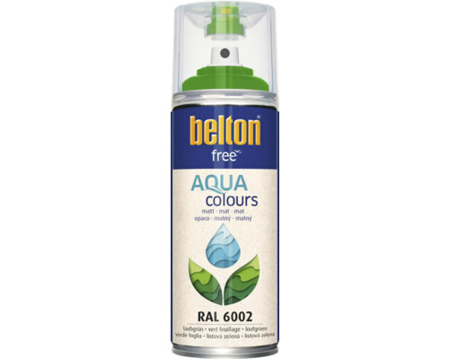 Belton Free PU Sprühlack Ral 6002 laubgrün matt 400 ml Belton Free Aqua Colours Lack Spraydose