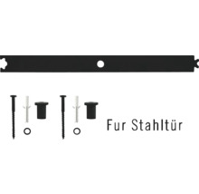 Stahltür-Befestigungsmaterial mit Schiene, Schrauben und Dübeln