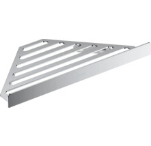 Eckregal aus Metall mit Schlitzen zur Aufbewahrung im Badezimmer