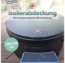 Isolierabdeckung für einen Whirlpool mit den Maßen 198 x 198 cm