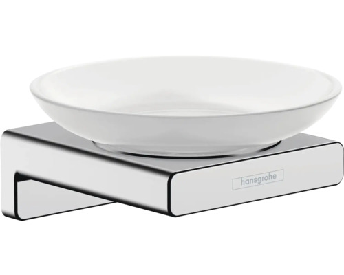 Seifenschale hansgrohe AddStoris chrom glänzend 41746000 Seifenschale mit Wandhalterung