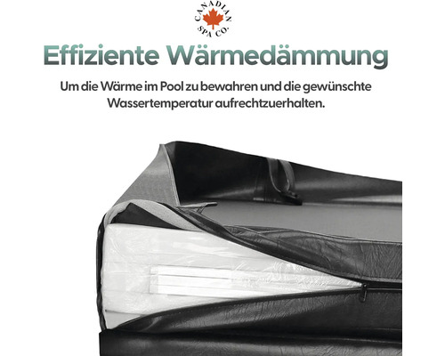 Effiziente Wärmedämmung für einen Pool mit Canadian Spa Company Logo
