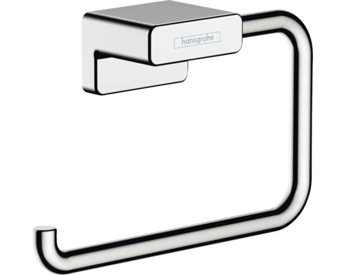 Papierrollenhalter Toilettenpapierhalter hansgrohe AddStoris chrom glänzend 41771000 Hansgrohe Logo Papierrollenhalter aus Metall zur Wandmontage