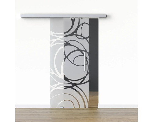 Pertura Glasschiebetür Komplettset Glera Mystic 02 775x2050 mm Links inkl.Beschlag Selir Aluminium natur,Stangengriff Pertura Glasschiebetür Komplettset Glera Mystic 02 775x2050 mm Links inkl.Beschlag Selir Aluminium natur,Stangengriff