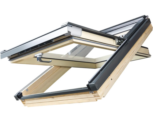 Dachfenster aus Holz mit Griff
