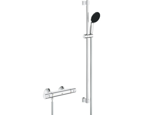 GROHE QUICKFIX Start Brausearmatur – Einhebel, Wandmontage, Chrom, Inkl. Set