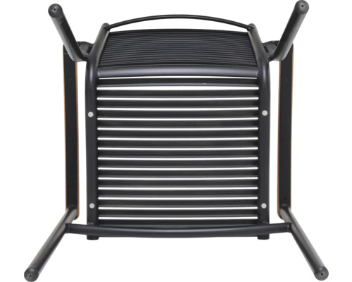 Ansicht eines Stuhls mit horizontalen Streben