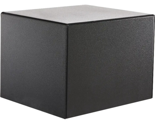 Schwarzer Würfel aus Metall