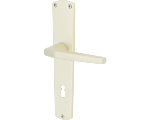 Beschlagset Buntbart BB Langschild Alpertec Phil Aluminium F2 silber neu eloxiert Türdrücker mit Langschild für Innentüren