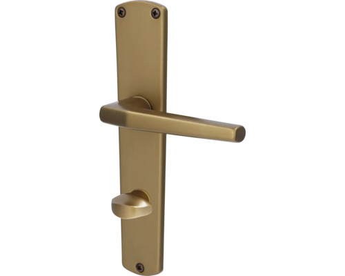 Beschlagset WC+ Bad Riegel Langschild Alpertec Phil Aluminium F4 bronze eloxiert Türgriff mit Langschild für Innentüren