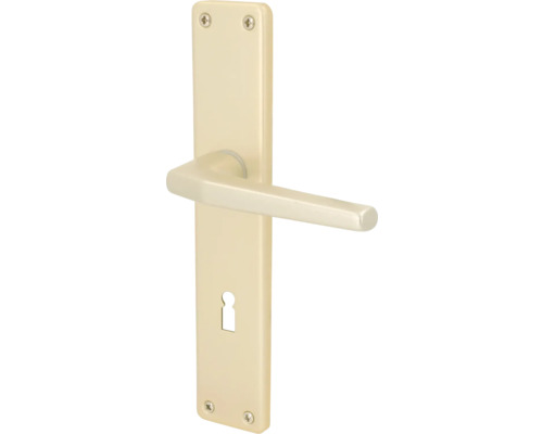 Beschlagset Buntbart BB Langschild Alpertec Tanja Aluminium F2 silber neu eloxiert Türdrücker mit Langschild für Innentüren