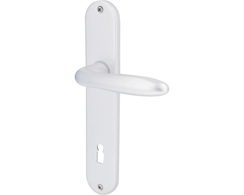 Beschlagset Buntbart BB Langschild Alpertec Ray II Aluminium F1 alu eloxiert Türbeschlag mit Schlüsselbart