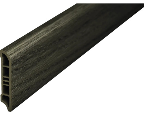 Prinz Klemmsockelleiste PVC Cellpro eiche grau 60x2400 mm Terrassendiele aus Holzverbundwerkstoff