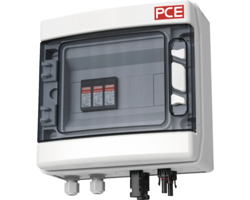 Kleinverteiler PV-Box PCE SOL-Line R76547 für PV mit 1 MPP 8TE aufputz 34 x 24,2 x 16 cm IP 65 weiß
