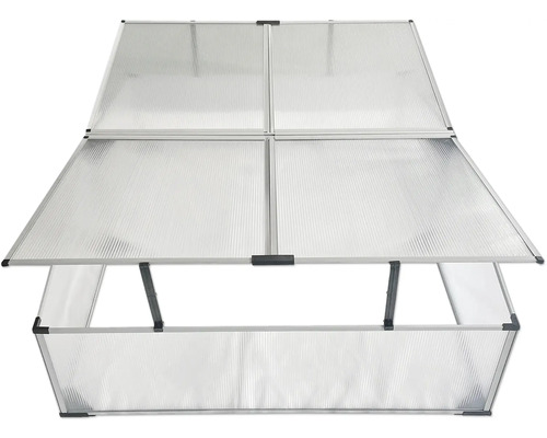 Frühbeet aus Kunststoff mit Aluminiumrahmen