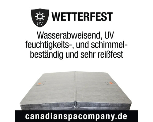 Abdeckung mit Eigenschaften wie Wetterfest, Wasserabweisend, UV beständig, Feuchtigkeitsbeständig und Schimmelbeständig