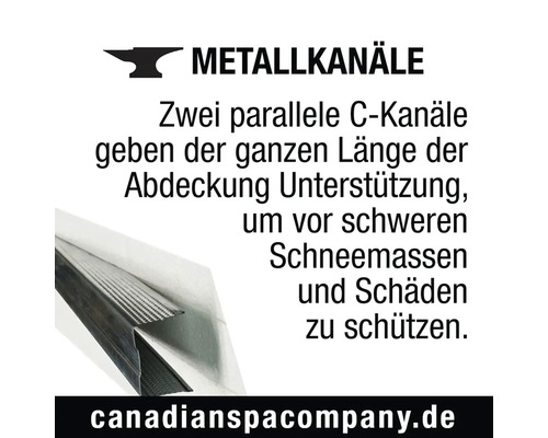 Metallkanäle zur Unterstützung und zum Schutz vor Schneemassen