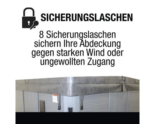 Sicherungsriegel einer Abdeckung für einen Whirlpool