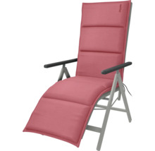 Gartenliege mit roter Polsterauflage