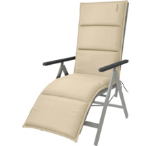 Gartenliege mit verstellbarer Rückenlehne und gepolsterter Auflage