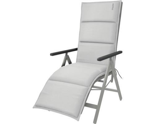 Gartenliege mit Polsterung und Armlehnen