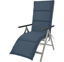 Gepolsterte Gartenliege mit Armlehnen und verstellbarer Rückenlehne