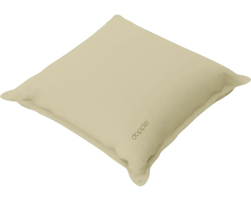 Quadratisches Kissen mit Doppler Logo