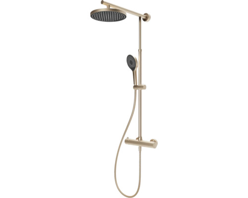 Duschsäule Schulte Express Plus Duschmaster Rain mit Thermostat EP964028 285 kupfer Duschsäule mit Kopf- und Handbrause