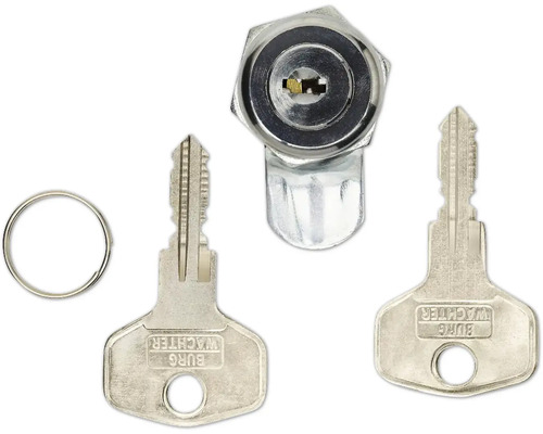 Möbelschloss mit zwei Schlüsseln und Schlüsselring