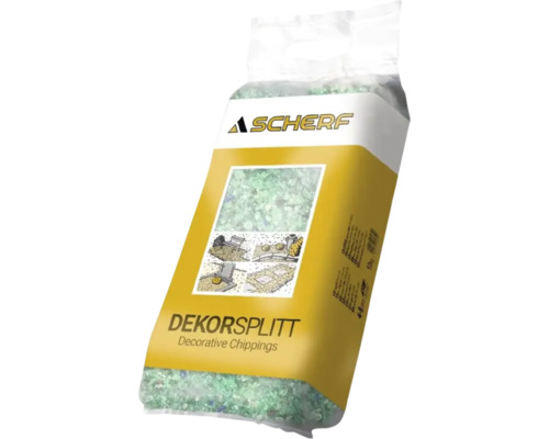Glassplitt 4-8 mm 10 kg Garten-Grün Scherf Dekorsplitt in einer 10 Kilogramm Verpackung
