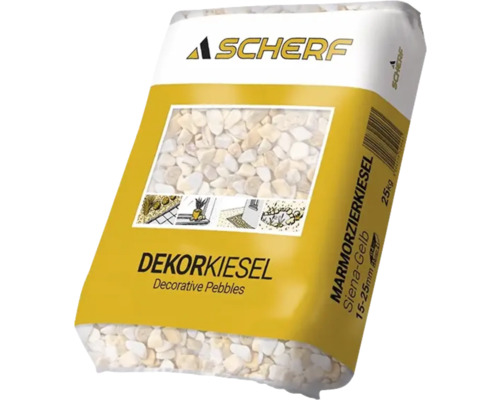 Zierkies Marmor 15-25 mm 25 kg Siena-Gelb