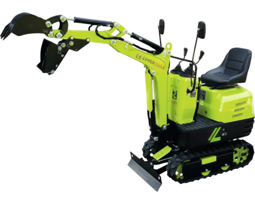 Zipper Minibagger mit Kettenlaufwerk und Schaufel