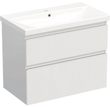 Waschtischunterschrank mit zwei Schubladen und Waschbecken