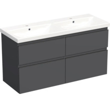 Waschtischunterschrank mit zwei Waschbecken und vier Schubladen
