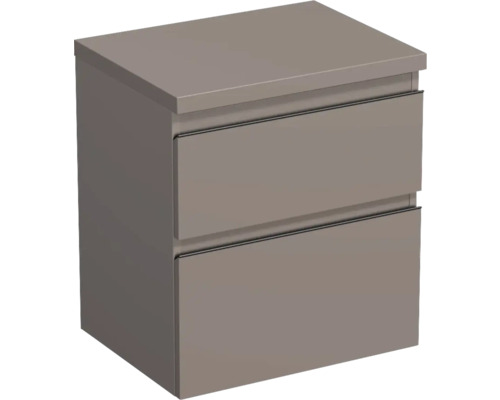 Waschtischunterschrank Jungborn Trenta 56,7x64,6x44,5 cm hellbraun glanz TRE DESK 60 2Z B A2496