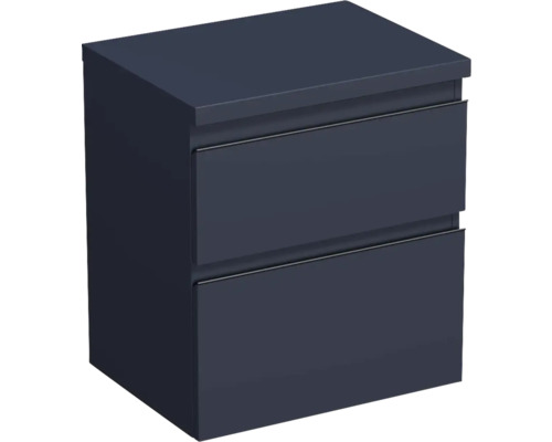 Waschtischunterschrank Jungborn Trenta 56,7x64,6x44,5 cm taubenblau matt TRE DESK 60 2Z B A9166