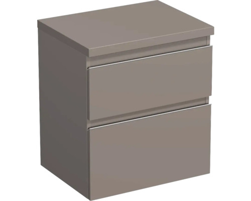 Waschtischunterschrank Jungborn Trenta 56,7x64,6x44,5 cm hellbraun glanz TRE DESK 60 2Z S A2496