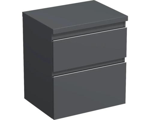 Waschtischunterschrank Jungborn Trenta 56,7x64,6x44,5 cm anthrazit matt TRE DESK 60 2Z S A3396